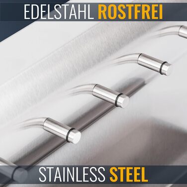 Дошка для ключів RICOO з полицею, MB6001, зберігання ключів, дошка для ключів, магнітна дошка, нержавіюча сталь, 30x7x20, дошка ог