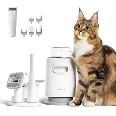 Машинка для стрижки собак Neakasa P0 Pro Cat Brush з пилососом, професійний набір для грумінгу домашніх тварин, 5 перевірених аксесуарів, щітка для собак, самоочисна машина для видалення шерсті домашніх тварин для короткого волосся та довгого підшерстя