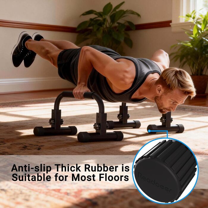Міцний сталевий гриф для віджимань Ергономічна S-подібна форма для глибших віджимань Зручний для зап&39ястя та нековзний Домашній фітнес та силові тренування