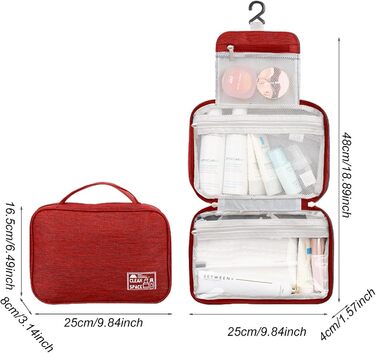 Косметичка з відділеннями, водонепроникна косметичка, водонепроникна косметичка, органайзер, косметичка, велика сумка для туалетно