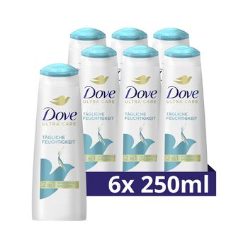 Шампунь і кондиціонер Dove 2-в-1 Щоденний зволожувальний інтенсивний догляд для гладкого волосся 250 мл 6 шт. 250 мл (6 шт.)