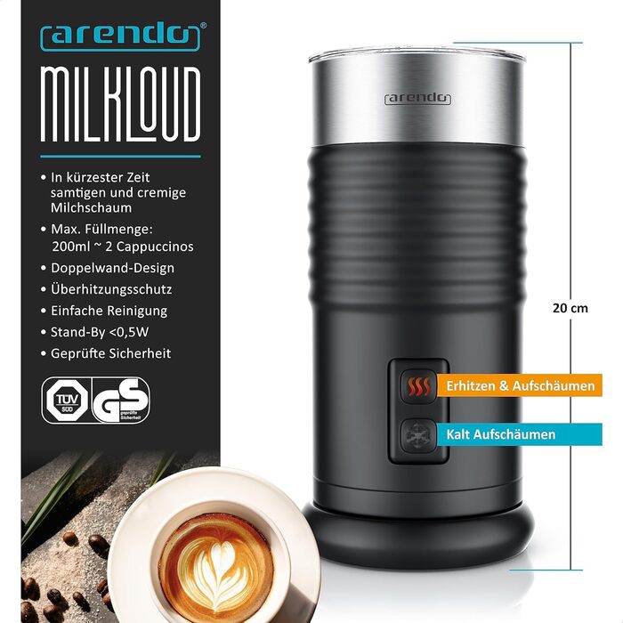 Піноутворювач молока електричний - автоматичний - Піноутворювач молока - Нова модель Strix Controller - 2 кнопки для гарячого та х