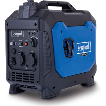 Інверторний бензиновий генератор аварійного живлення Scheppach SG3500i з інверторною технологією для чутливої електроніки 3500 Вт