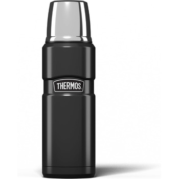 Маленький глечик King Thermos сірого кольору, виготовлений з нержавіючої сталі, зберігає об&39єм гарячим або холодним, 470 мл