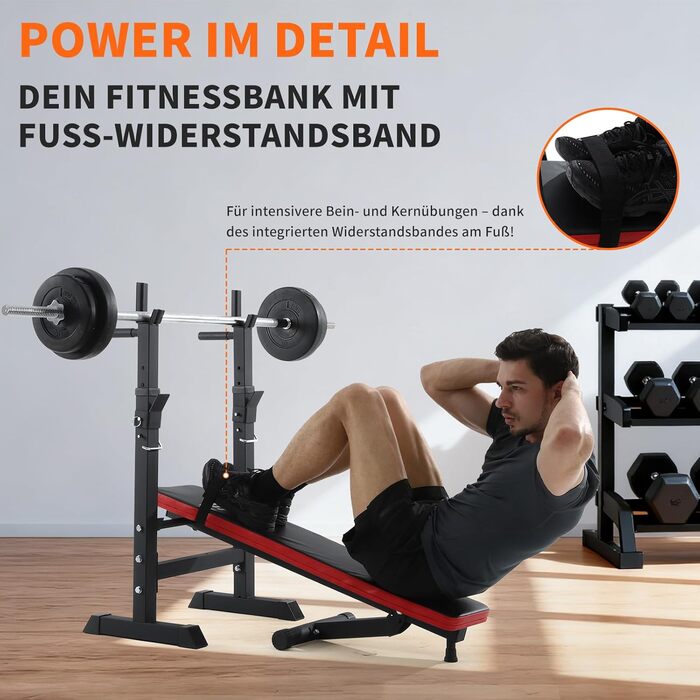 Складана регульована силова лава ISE зі штангами для гантелей та віджимань, тренувальні лави, регульовані, червоний/чорний 544-BK, білий/чорний 544-WH SY-544-BK