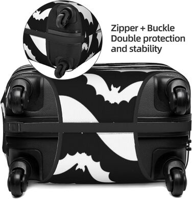 Чохол для валізи на Хелловін з літаючими кажанами, міцний, для туристичних сумок, 45.7 - 81.3 см, розмір M, поліестер