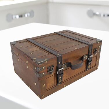 Багатофункціональна дерев&39яна коробка для зберігання сумок, коробка у вінтажному стилі з виглядом одягу, іграшок, фотореквізиту, домашнього декору (велика)