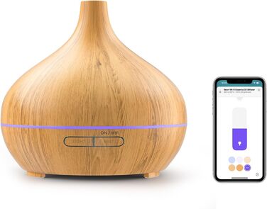 Ароматичний дифузор Meross працює з Apple HomeKit, Alexa та Google Home, розумний ультразвуковий зволожувач повітря з ефірними олі