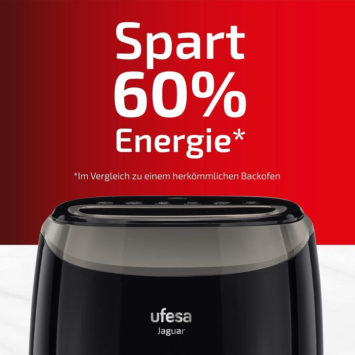 Фритюрниця Ufesa Jaguar Deep Fryer, 3.5 л, 8 попередньо встановлених програм, 1200 Вт, сенсорна панель, перемикач таймера, температура 80-200, без BPA та PFOA, ексклюзив Storeo