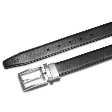 Ремінь чоловічий шкіряний Semi Line Black/Brown (P8231-0 L)