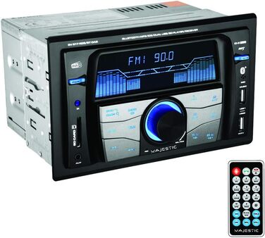 Автомагнітола FM-стерео DAB Bluetooth, подвійний DIN, USB/SD/AUX-IN, USB-зарядний пристрій, 180 Вт (45x4 канали), чорний, 517 RDS BT DAB