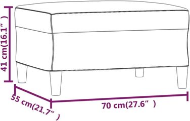 Підставка для ніг з темно-сірої тканини, 70 x 55 x 41 см, 349272