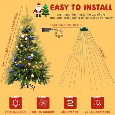 Світлодіодні ялинкові вогні 3 м Gcstnn