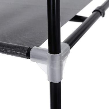 Шафа, Тканинна шафа, Складана шафа з рейкою для одягу, Вішалка для одягу, Місце для зберігання сумок, іграшок, взуття, Спальня, Гардеробна, 75 x 45 x 160 см, Чорний RYG83H