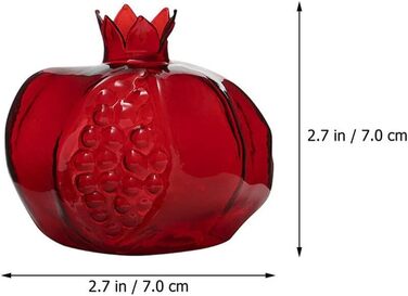 Червоні гранатові вази, імітація гранатової керамічної вази Сучасне креативне мистецтво Квіткова ваза для домашнього офісу Прикраса для прикраси столу та весільної центральної частини Подарунок на новосілля