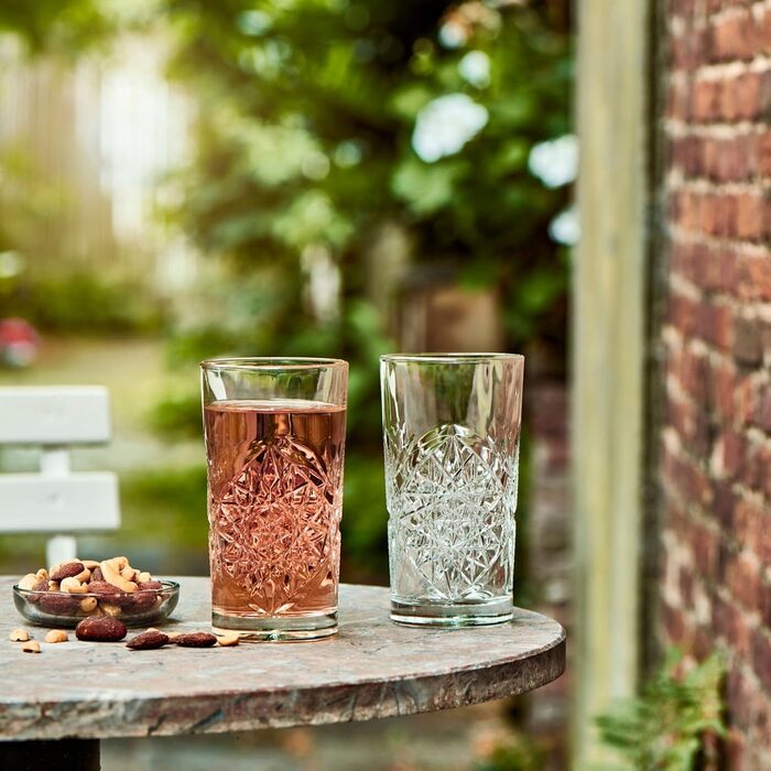 Довга склянка Libbey Hobstar - 355 мл / 35,5 мл - 6 шт. - вінтажний дизайн - можна мити в посудомийній машині - висока якість 6 шт