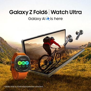 Розумний годинник Samsung Galaxy Watch Ultra, фітнес-годинник, фітнес-трекер та трекер активності, 47 мм, LTE, титаново-білий, з 36-місячною гарантією виробника S/M/L - для обхвату 130-205 мм, білий