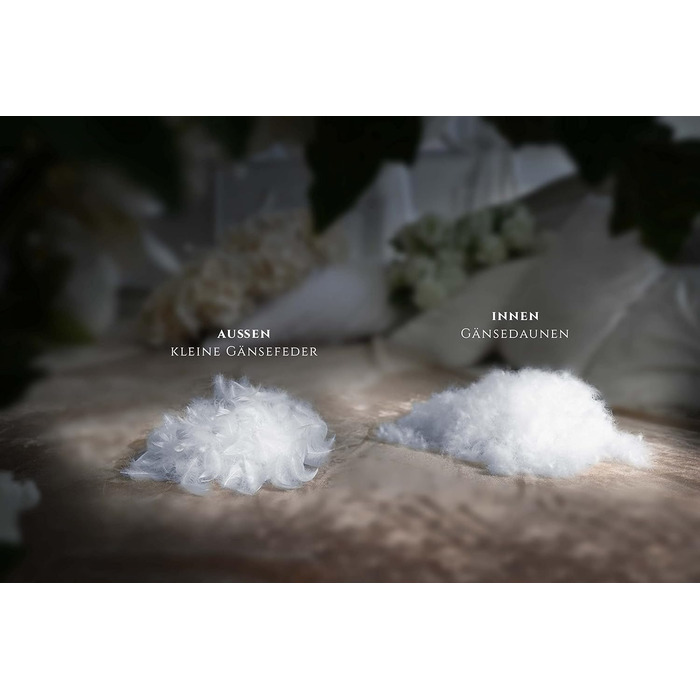 Розкішна 3-камерна подушка Aura 80 x 80 см, середня, зовнішній матеріал 90 високоякісний угорський пух I класу, внутрішній матеріал гусяче пір&39я, Oeko-Tex 100, ексклюзивний чохол зі 100 бавовни. Пухова подушка 80 x 80 середня