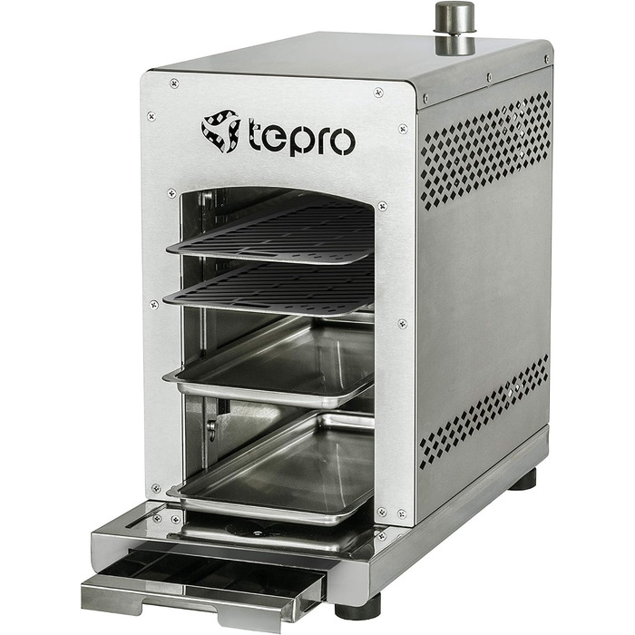 Газовий стейк-гриль tepro 3184 Toronto з керамічним інфрачервоним пальником (макс. 3 кВт) та універсальним захисним чохлом 8413, антрацит (58,5 x 28,5 x 39 см)