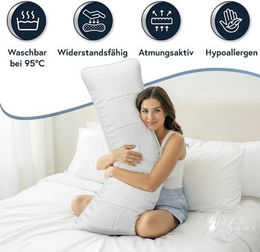 Класична подушка для сну Moon Single Side 40x200 см 100 поліестер (564380) 40x200 см Білий 1