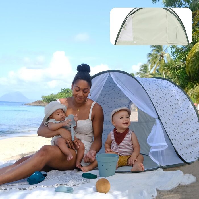 Пляжний навіс Babymoov із захистом від сонця з ультрафіолетом - SPF 50, система розкладання, сонцезахисний засіб, Прованс