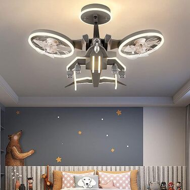 Вт світлодіодний стельовий світильник з регулюванням яскравості, стельовий вентилятор зі світлодіодним підсвічуванням, регульовано