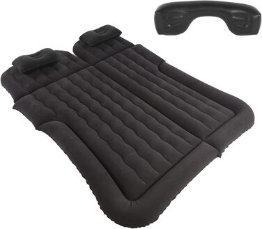 Надувний матрац AYNEFY для автомобілів позашляховиків, портативний надувний матрац, товстіший надувний матрац для заднього сидіння автомобіля (чорний)