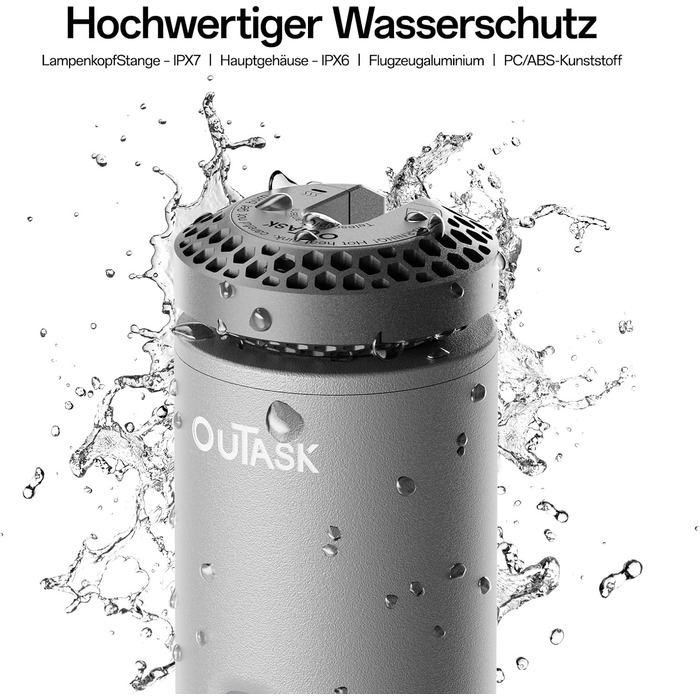Телескопічний кемпінговий ліхтар, світлодіодний ліхтар 12000 мАг, складаний та магнітний, водонепроникний IPX6/IPX7, вуличний ліхтар для кемпінгу, походів, надзвичайних ситуацій, саду, оливково-зелений