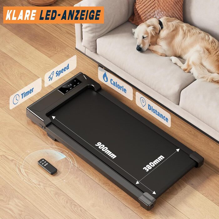 Бігова доріжка 3-в-1 для дому та офісу, міні-педаль для ходьби 1-6 км/год, тиха, маленька зі світлодіодним дисплеєм та пультом дистанційного керування, портативна компактна педаля, бігова доріжка, модель LUYATA
