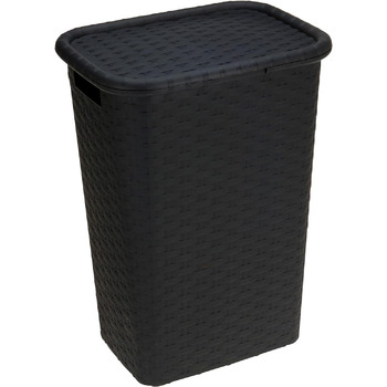 Ящик для білизни Spetebo плетений 65 літрів - антрацит - комод для білизни кошик для білизни кошик для білизни з кришкою