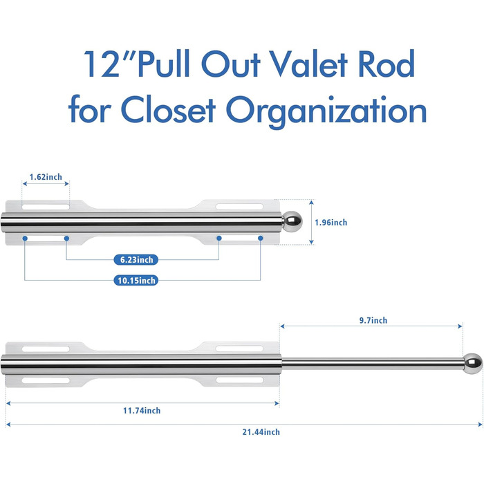Штанга FIRJOY Valet для висувної шафи (, хромована)