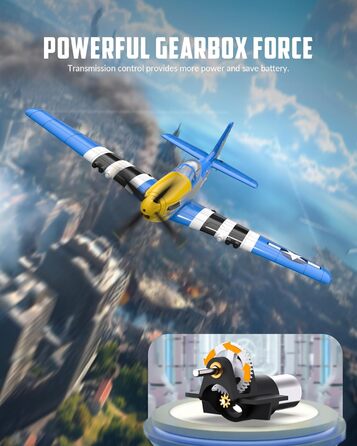 ГГц 4-канальний пульт дистанційного керування Літак RTF RC Plane Верхній пілотаж Літак іграшка для початківців, дітей і дорослих (
