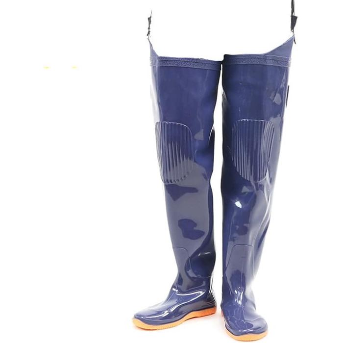 Водонепроникні багатоцільові рибальські, польові, дощовики, легкі м&39які ПВХ-боти 80 см з підошвою, чоловічі та жіночі, сині, розмір 45