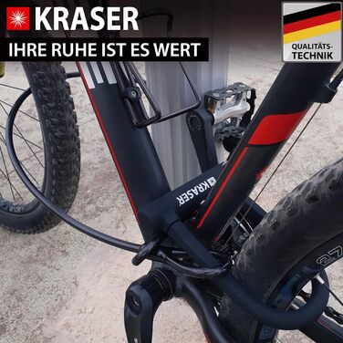 Велосипедний U-замок з високим рівнем безпеки сталевий трос 120 см кріплення, 65145B