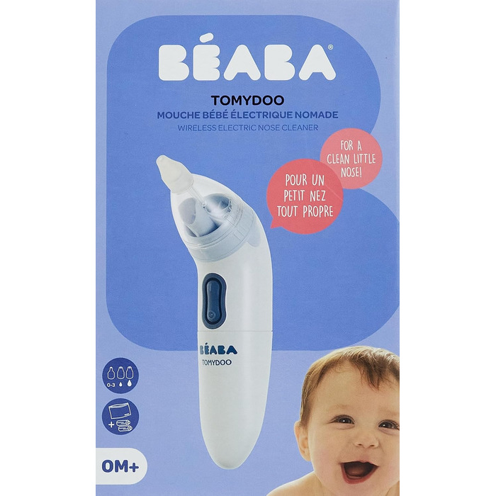 Дитячий очищувач носа - Електричний дитячий назальний аспіратор - Блискавично швидкий, простий у використанні і росте разом з дити