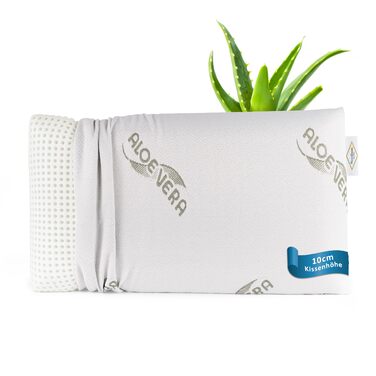 Ортопедична подушка для підтримки шиї з в&39язкопружної гелевої піни та чохла з алое вера - дихаюча подушка, подушка для сну для підтримки шийного відділу хребта та полегшення болю в шиї для дітей та тих, хто спить на животі (70x42x10 см) В&39язкопружна г