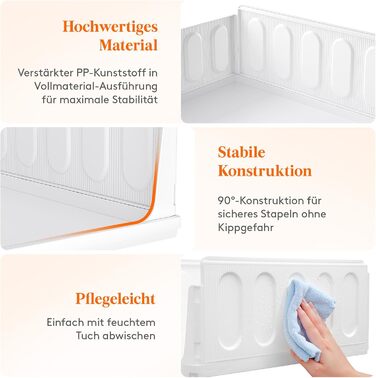 Організатор для гардеробу Lifewit, що штабелюється, висувна шафа, штабелювана коробка для зберігання у ванній кімнаті, кухонній шафі, багатофункціональна система організації, шафа для кемпінгу, 24 л, 5 шт.