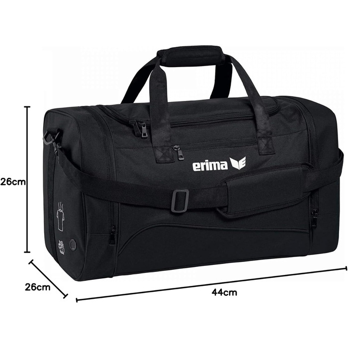 Спортивна сумка Erima Club 1900 2.0, чорна, розмір S