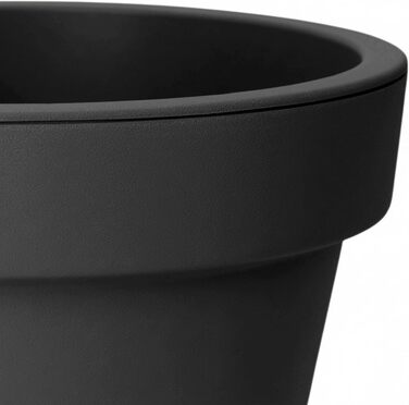 Пластиковий квітковий горщик Spetebo XXL антрацитового кольору - 58 см - круглий кашпо для використання в приміщенні та на вулиці - садовий квітковий горщик, кашпо, кашпо