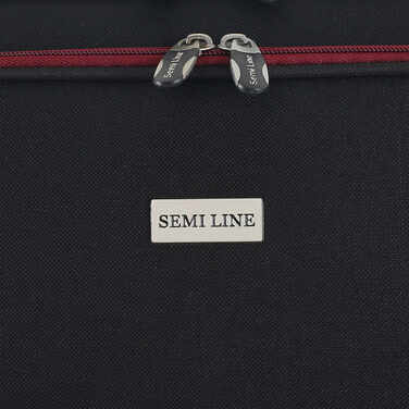 Валіза Semi Line 20' (S) Black/Red Lines (T5680-1)