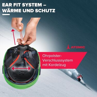 Дитячий лижний шолом ATOMIC SAVOR VISOR JR з козирком - Для дітей та підлітків - Максимальне поглинання ударів - Активна вентиляція з кондиціонером - Окуляри з високоякісним дзеркальним покриттям, білий 51-55