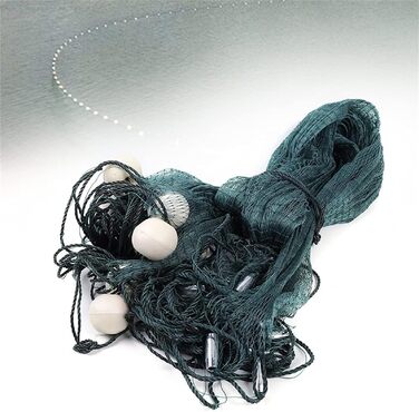 Рибальська сітка-невід 3x20 м з поплавцем та вантажами, тралова сітка з дрібними ячейками 1,5 см для лову риби-мальків, тканина з поліетилену ручного в&39язання, сачок для лову теляти на річку, озеро та пляж.