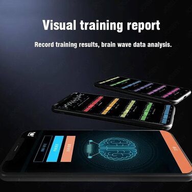 Біосенсорна пов&39язка на голову для медитації, пов&39язка на голову з біоуправлінням мозковими хвилями та керуванням за допомогою застосунку, підходить для різних розмірів голови, для релаксації, самоконтролю та тренування концентрації.