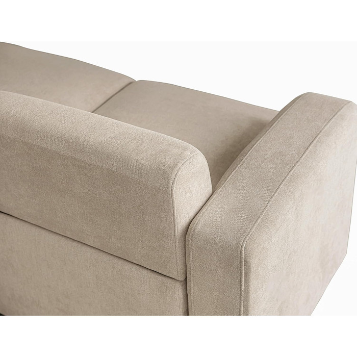 Місний диван, диван 211 см з функцією сну, шеніловий диван з 2 подушками, м&39які меблі для вітальні, спальні (кремовий) кремового кольору, 3-