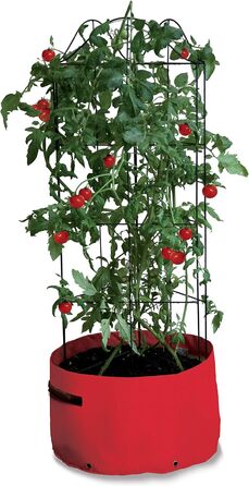 Сумка для посадки овочів Haxnicks, коричнева, 35x35x110 см. 35x35x110 см. Горщик для вирощування помідорів у саду.