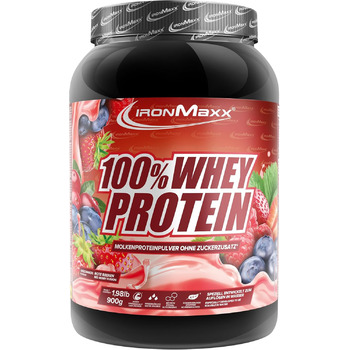 Сироватковий протеїновий порошок IronMaxx®, 900 г, Red Berry Fusion
