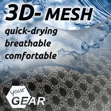 Ваш садовий шезлонг GEAR Lettino 3D, шезлонг для сауни з подушкою, шезлонг із швидковисихаючим 3D-сітчастим чохлом і чохлом для за