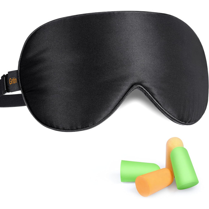Шовкова маска для сну Gritin, світлоблокуюча маска для очей Нічна маска 100 безпечні для шкіри нейтральні окуляри для сну з шовков