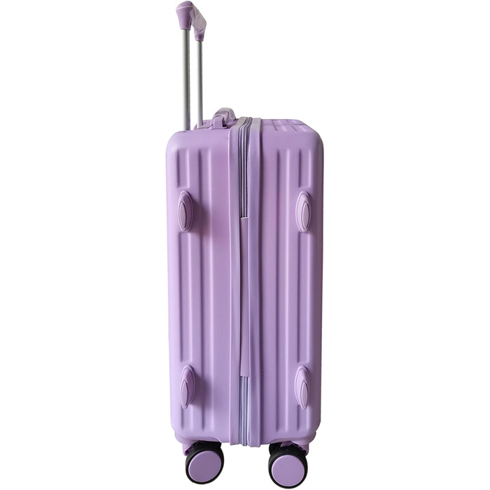 Набір валіз Leandra 2 шт., жорсткий корпус, колеса, телескопічна ручка, кодовий замок, фіолетовий колір, колекція NTK