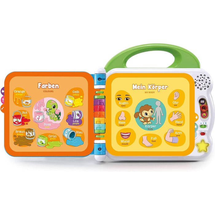 Інтерактивна книжка з малюнками для вивчення перших слів із 12 двомовними сторінками німецько-англійською Для дітей віком 2-5 рокі